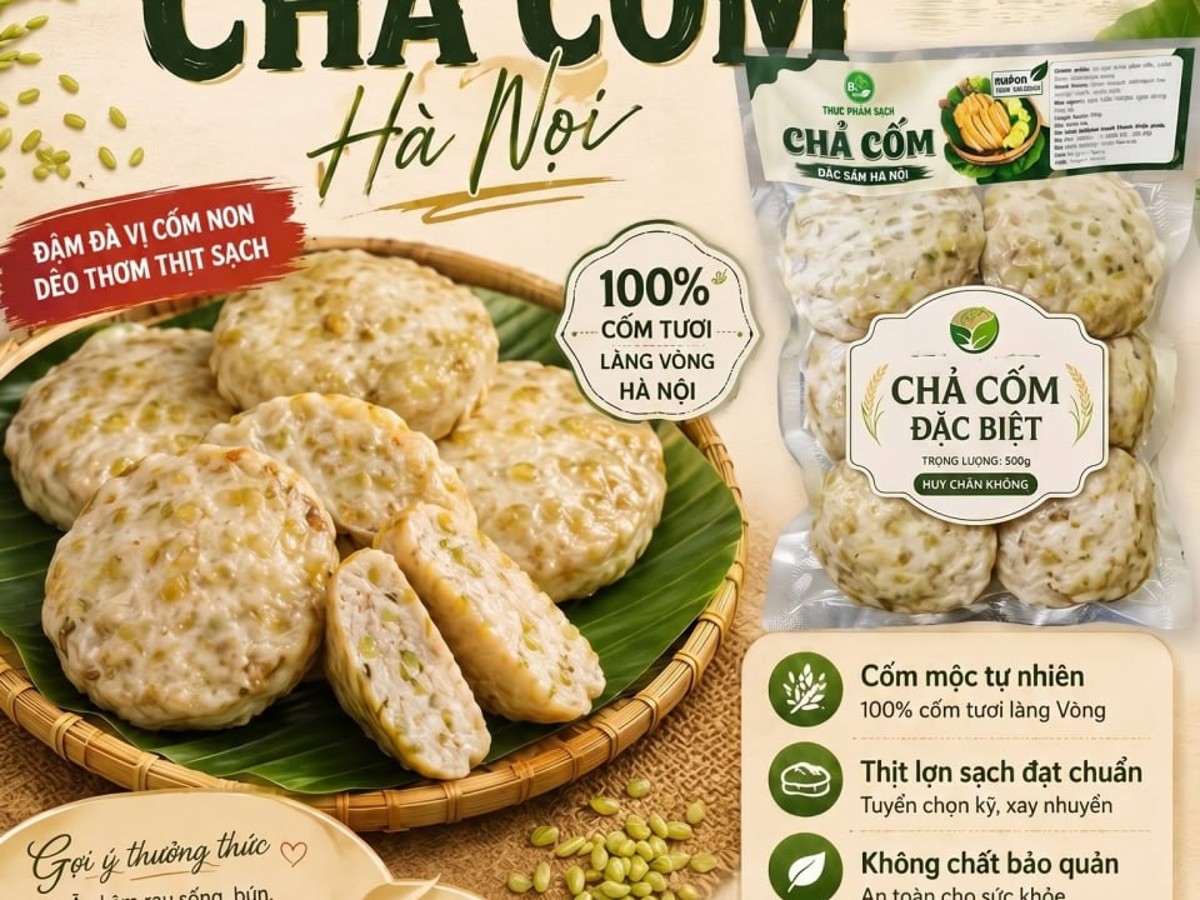 Chả cốm thơm dẻo